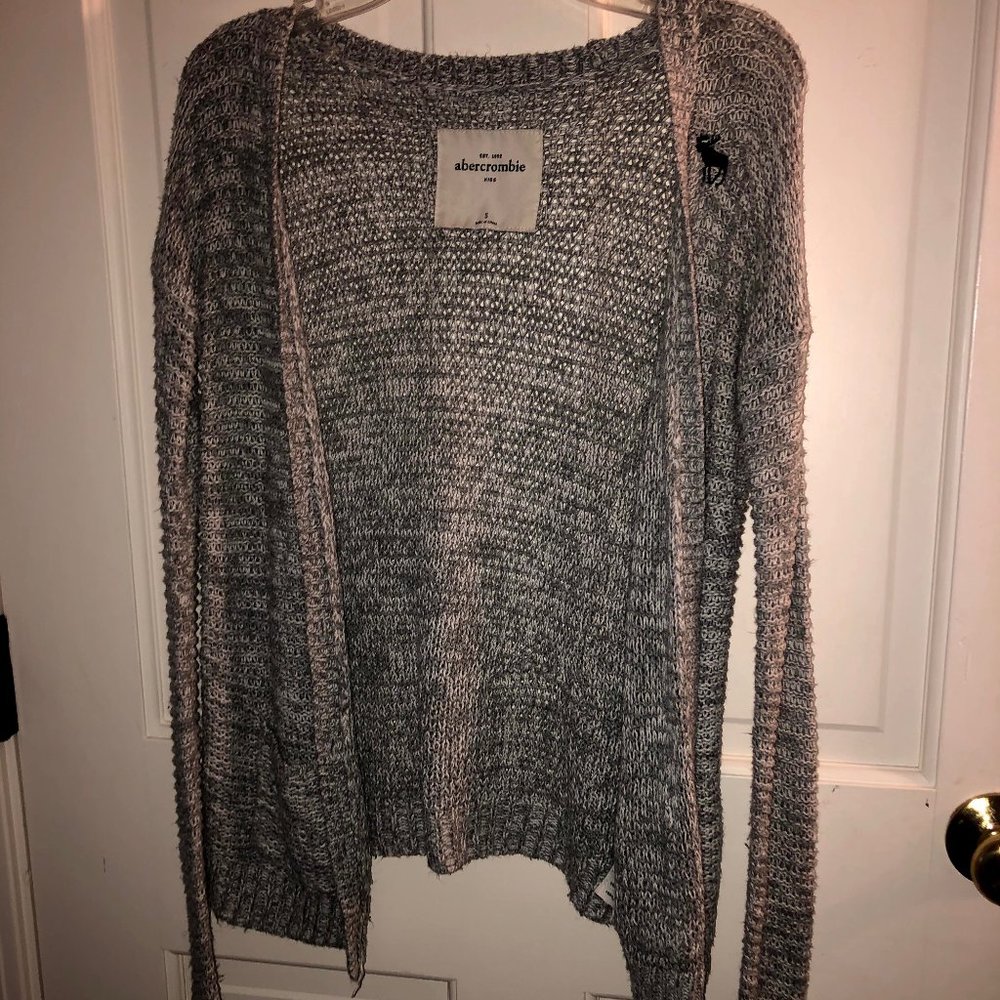 abercrombie kids heathered gray cardigan